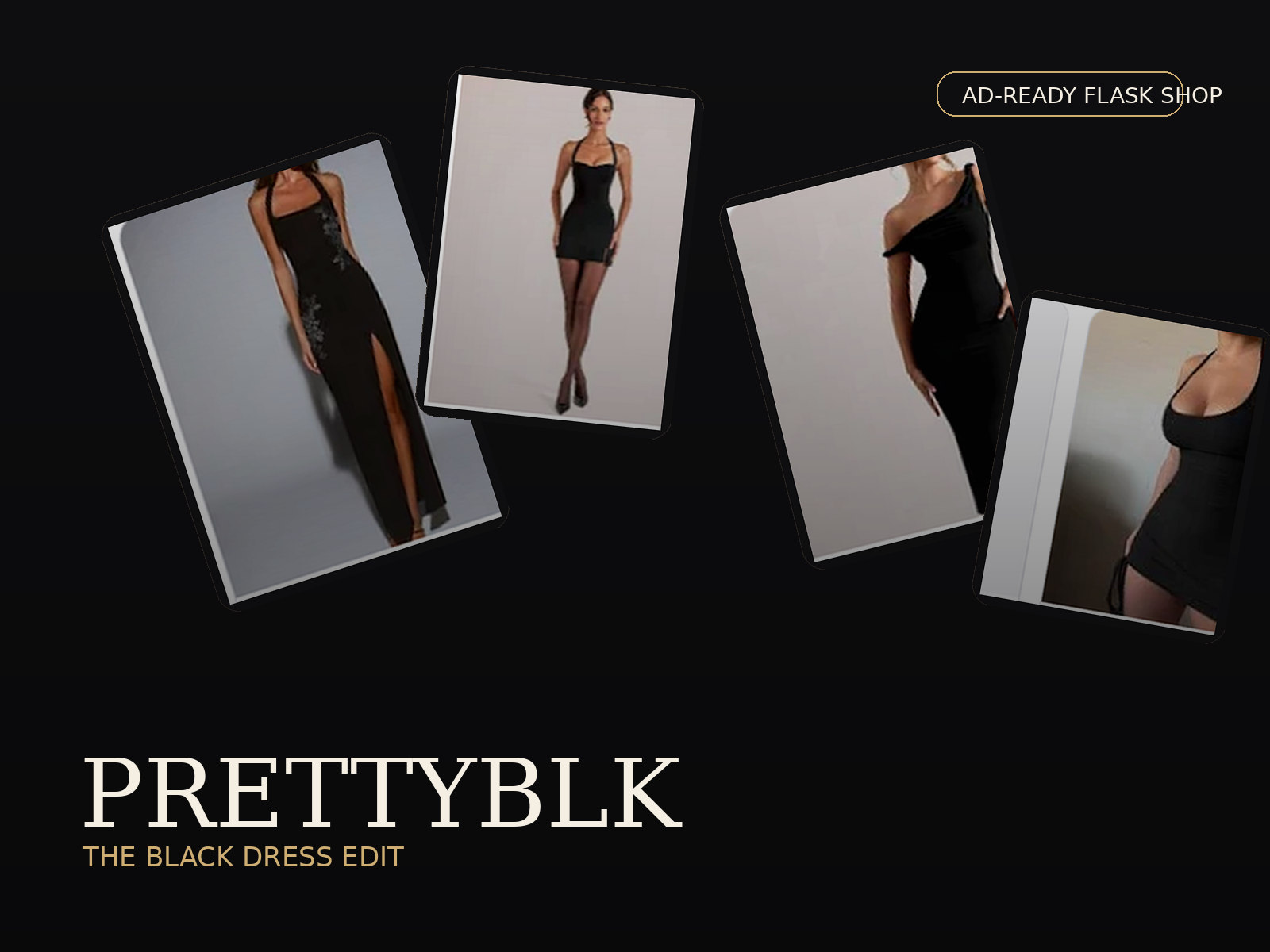 PRETTYBLK black dress collage