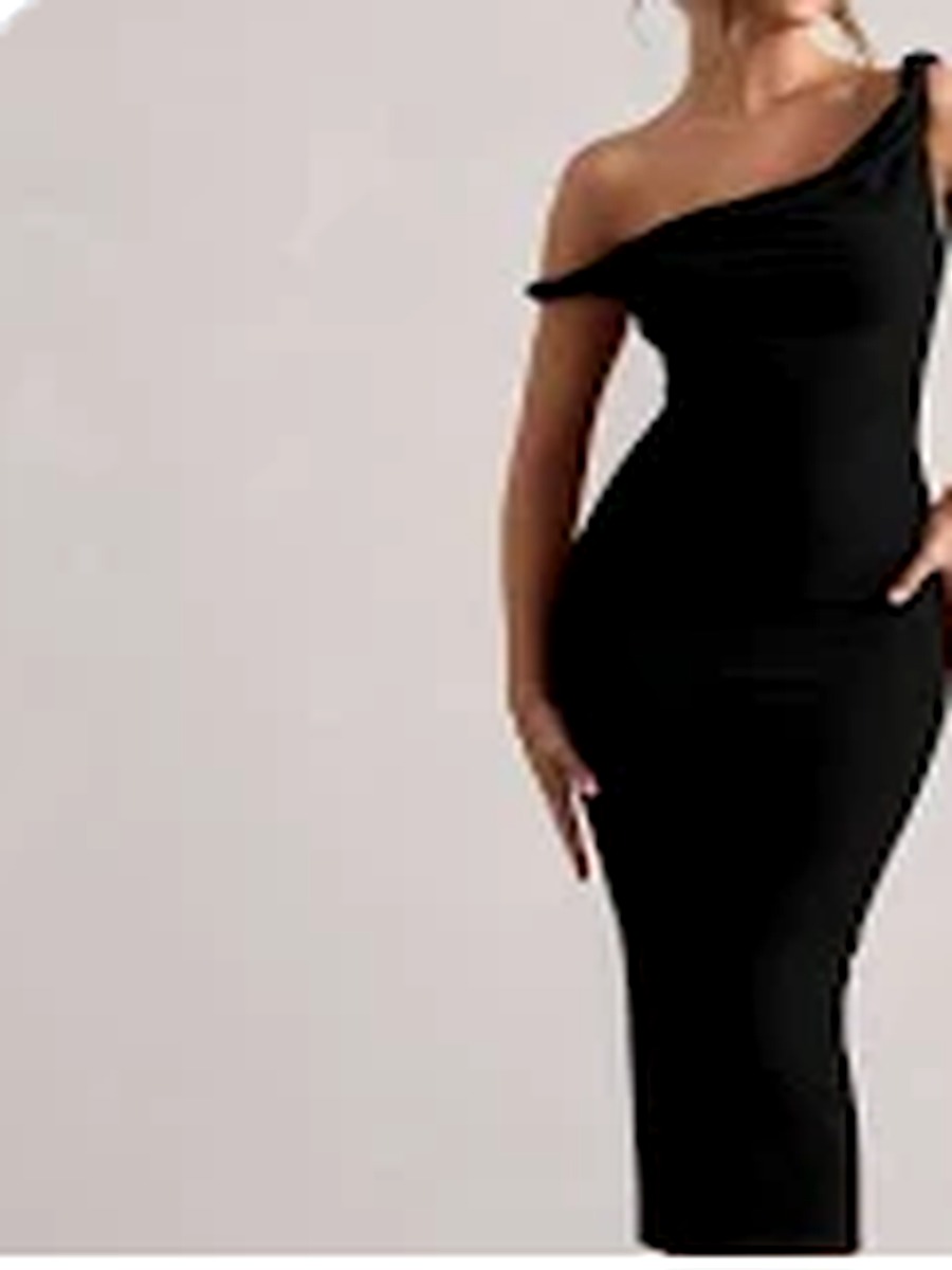 Black delicate lace maxi dress